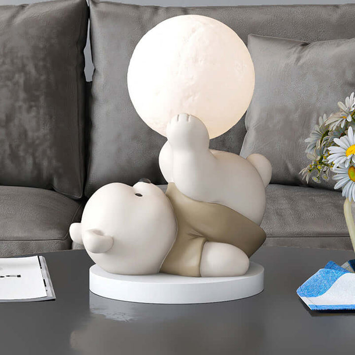 LED Nattelampe Teddybjørn Månelampe