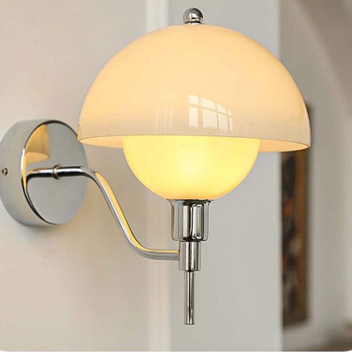 Svampedesign Glas Væglampe Creme