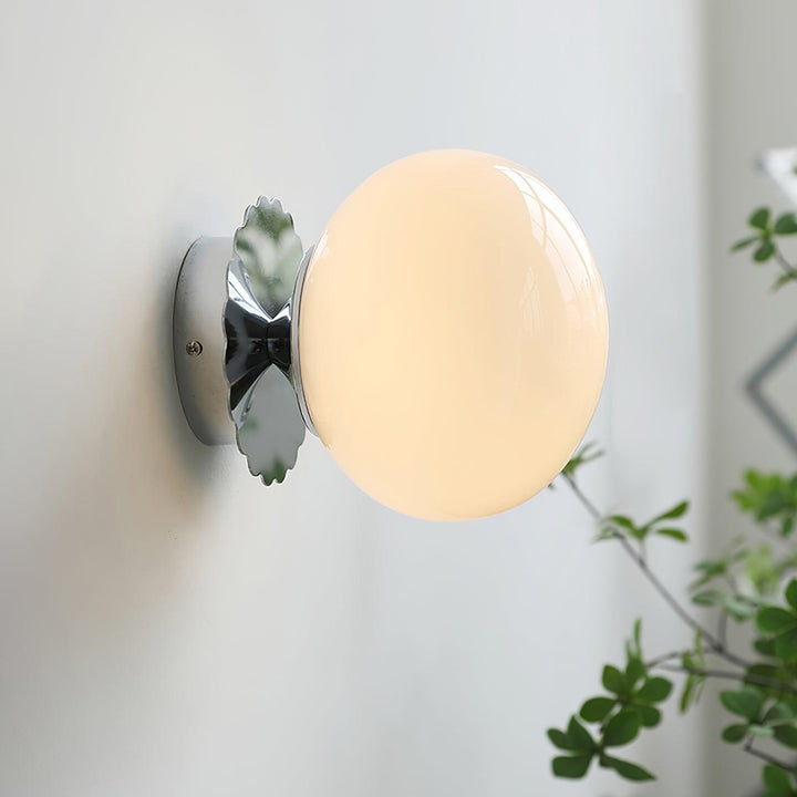 Moderne væglampe i rosa glas