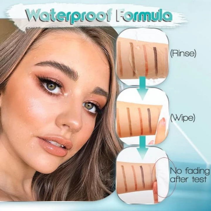 Kvinde anvender microblading øjenbrynsblyant for at skabe perfekte, fyldige bryn.