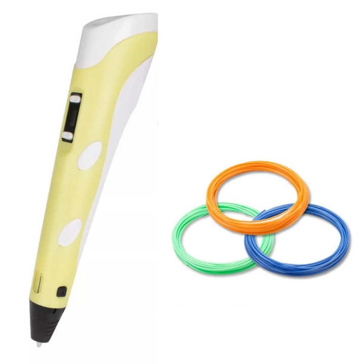 Ergonomisk 3D tegnepen med knapper til hastighedskontrol for præcis modellering.