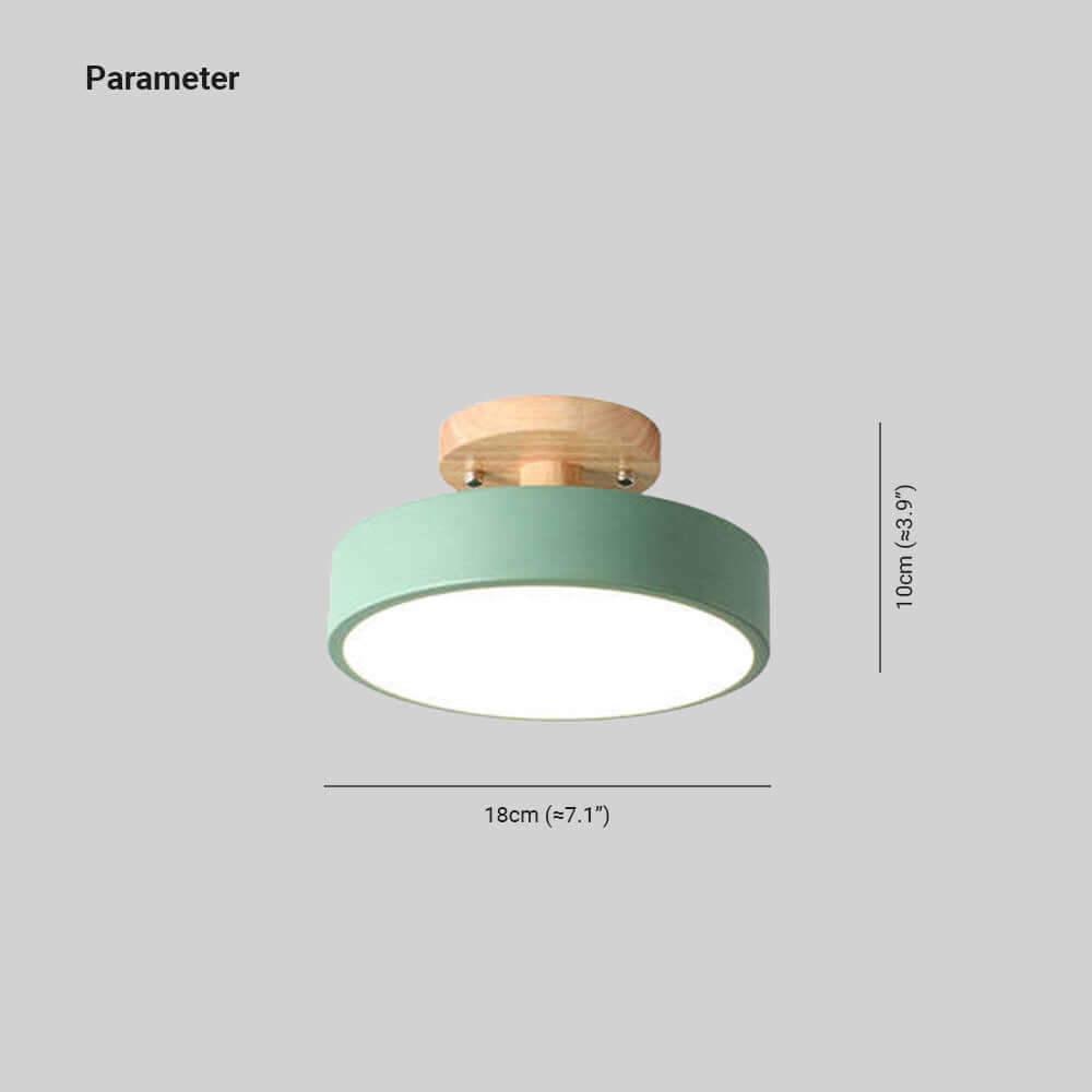 Dæmpbar LED Loftlampe i Trædesign