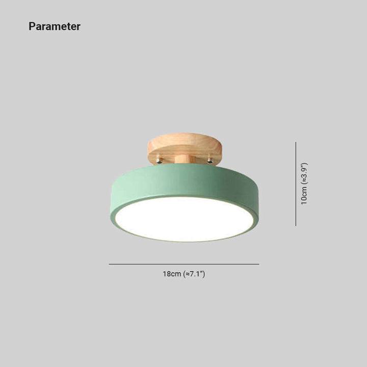Dæmpbar LED Loftlampe i Trædesign