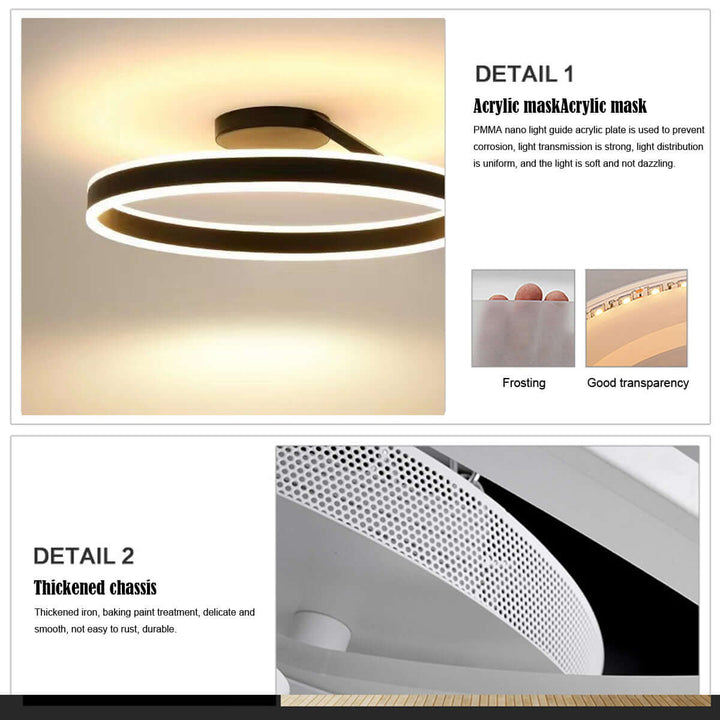 Moderne LED Loftsloftlampe til Stue