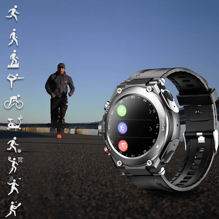 Smartwatch med Øretelefoner - Fitness Tracker & Helsemonitor