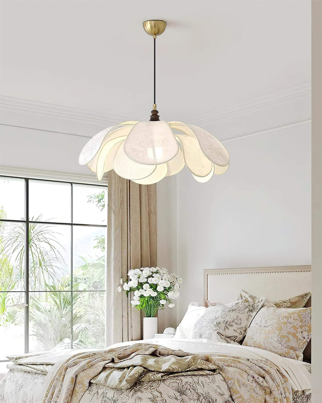 Moderne loft blomster pendellampe