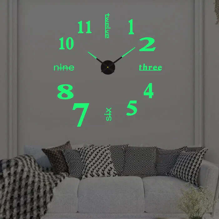 Moderne Design Vægur med Stille Urværk