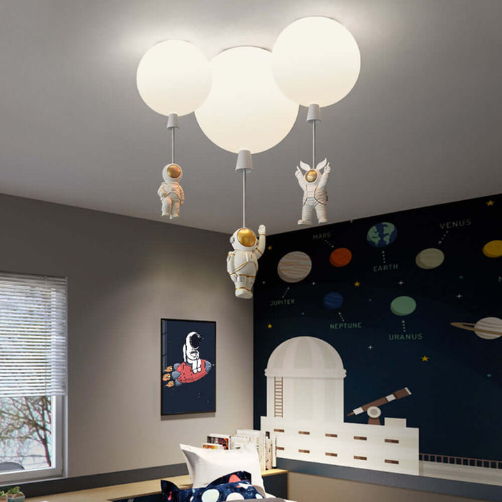 Moderne LED "Måne & Astronaut" Loftslampe