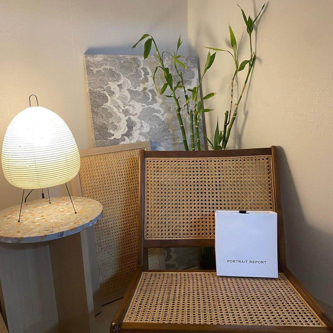 Minimalistisk japansk bordlampe Yumi