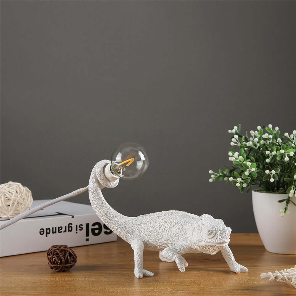Dekorativ firben bordlampe i harpiks