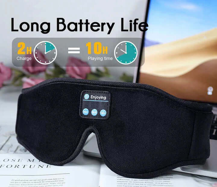 Bluetooth sovemaske med musik og komfort