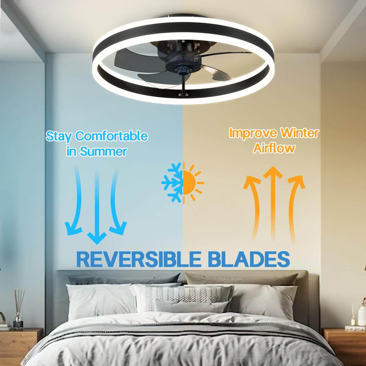 Smart loftventilator med LED-lys