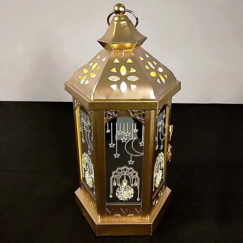 Unisex Ramadan Bordlampe Metal Lanterne Stemningslys