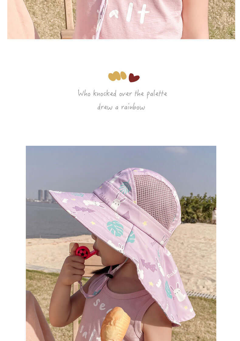 Børns Anti-UV Solhat med Fløjte - Beskyttelse til Sommerdage