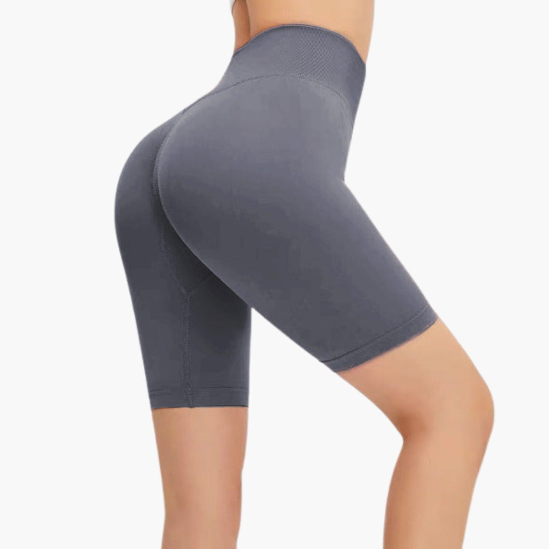 Kvinder højtaljede Bermuda shorts. Perfekt til sport, yoga og fritid med formende effekt.