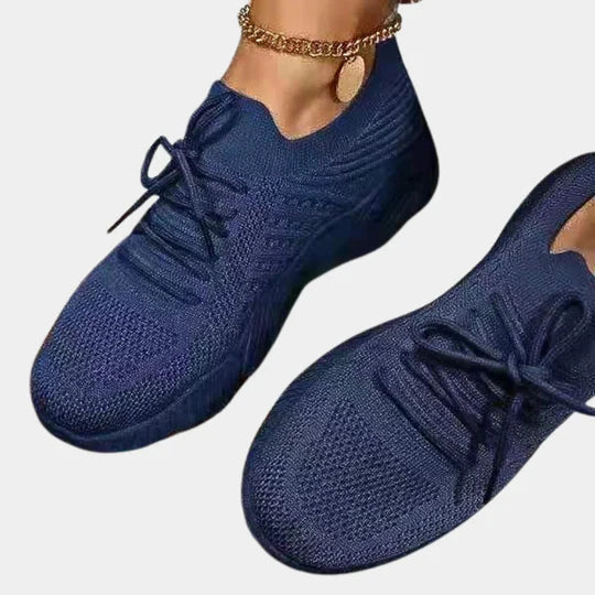 Ergonomiske kvindersneakers i blå, der kombinerer stil med uovertruffen komfort for aktive dage.