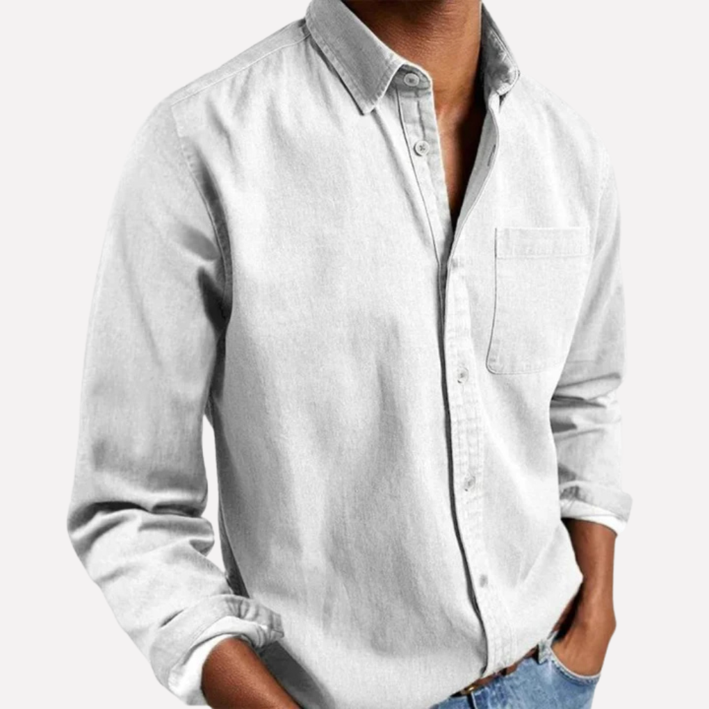 Knapskjorte til herre. Casual stil, perfekt til hverdagsbrug med komfort og moderne herretøj.