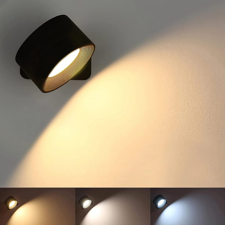 Magnetisk LED væglampe til væg. Genopladelig, designet til fleksibel og moderne indendørs belysning.