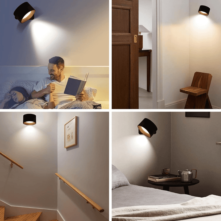 Magnetisk LED væglampe med USB-opladning. Perfekt som fleksibel indendørs belysning i ethvert hjem.