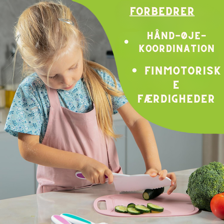 Oplev kreativ leg med dette børnekøkkensæt i BPA-fri plast. Sjove køkkenredskaber til små hænder.