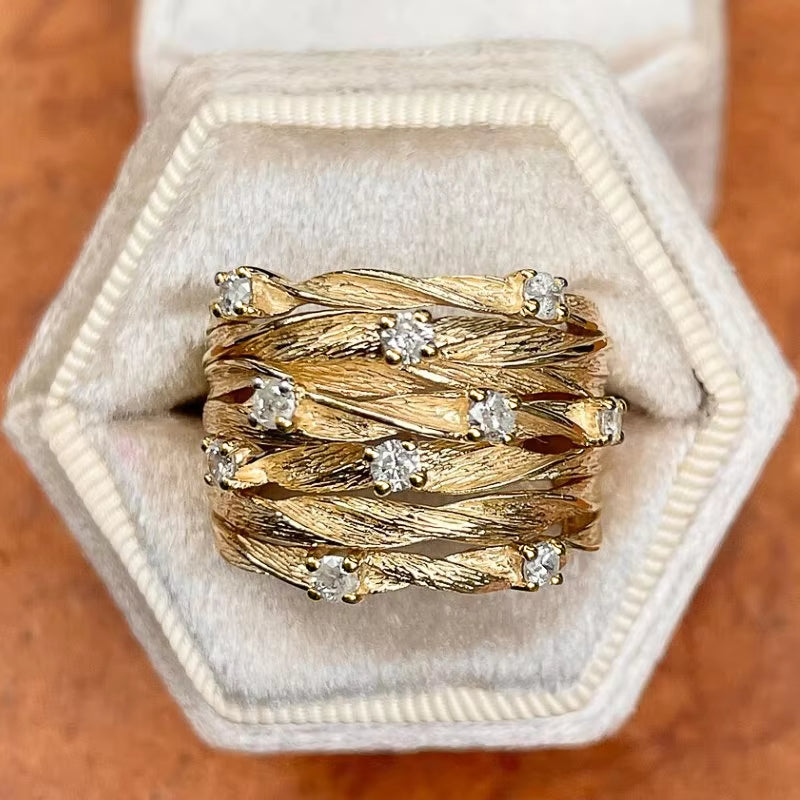 Elegant Dame Vintage Guldring – Tidløs Stil og Kvalitet