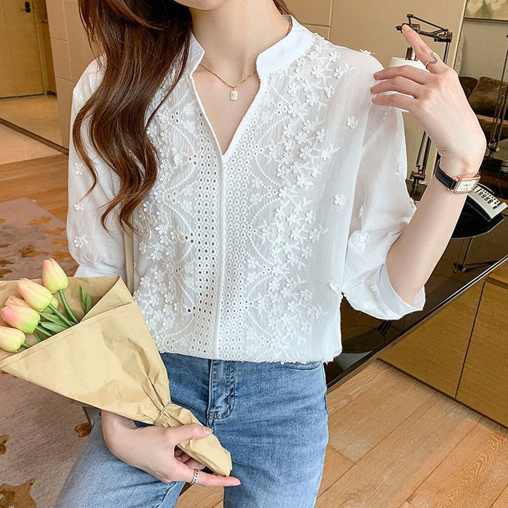 Dame Elegant Hverdagsbluse – Stilfuld og Komfortabel Pasform