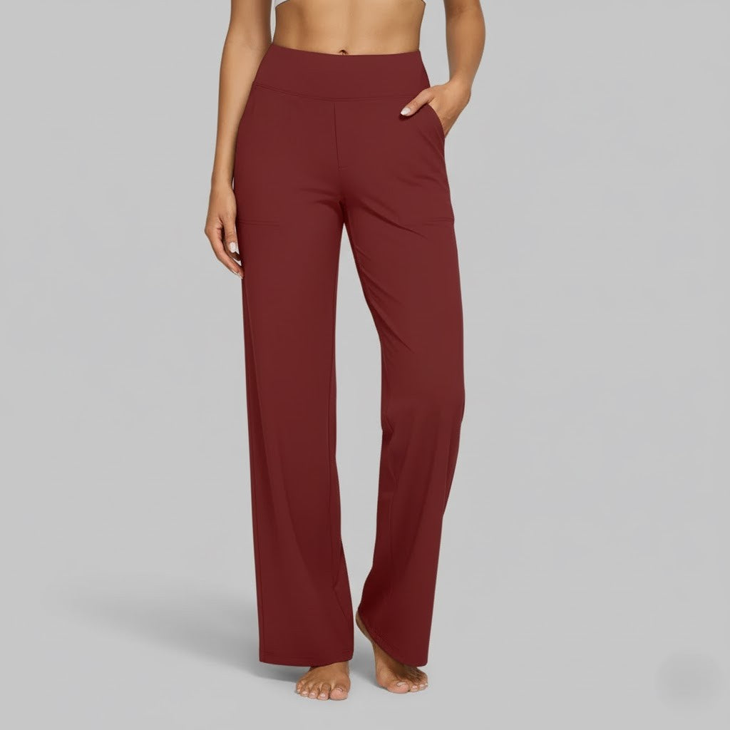 Komfortable dame wide-leg bukser med et smukt fald, perfekte til afslapning og stil.