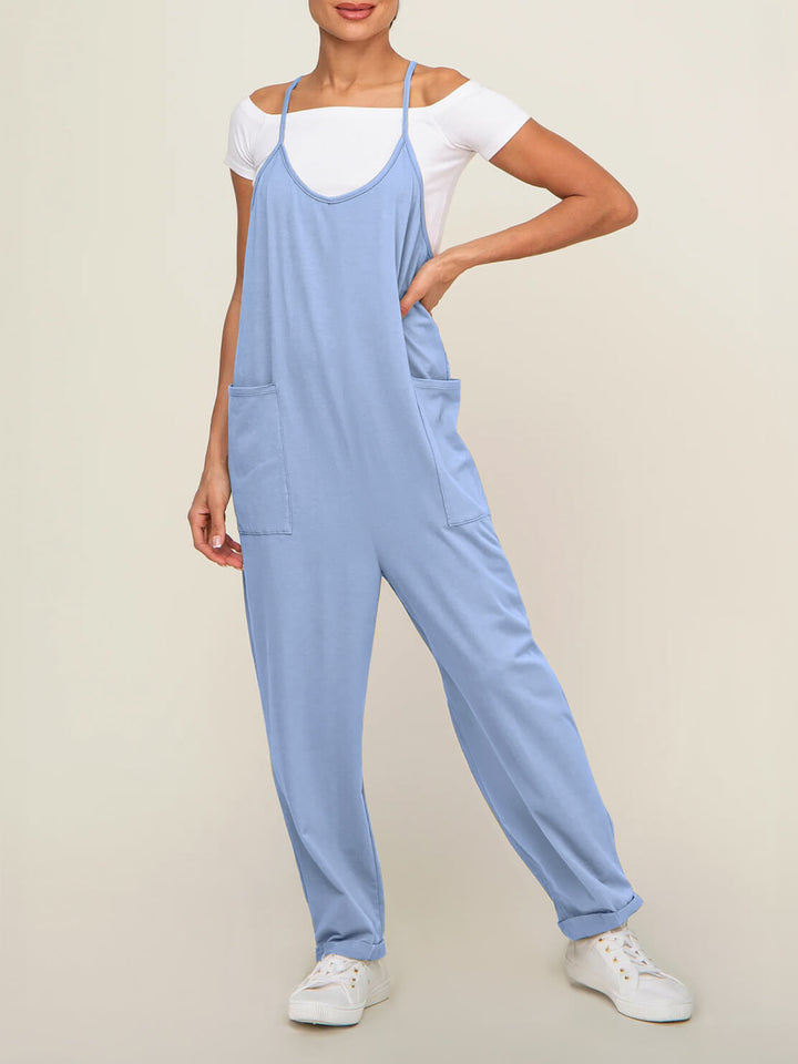 Sommer jumpsuit til kvinder med elastisk talje, et luftigt valg til varme dage.