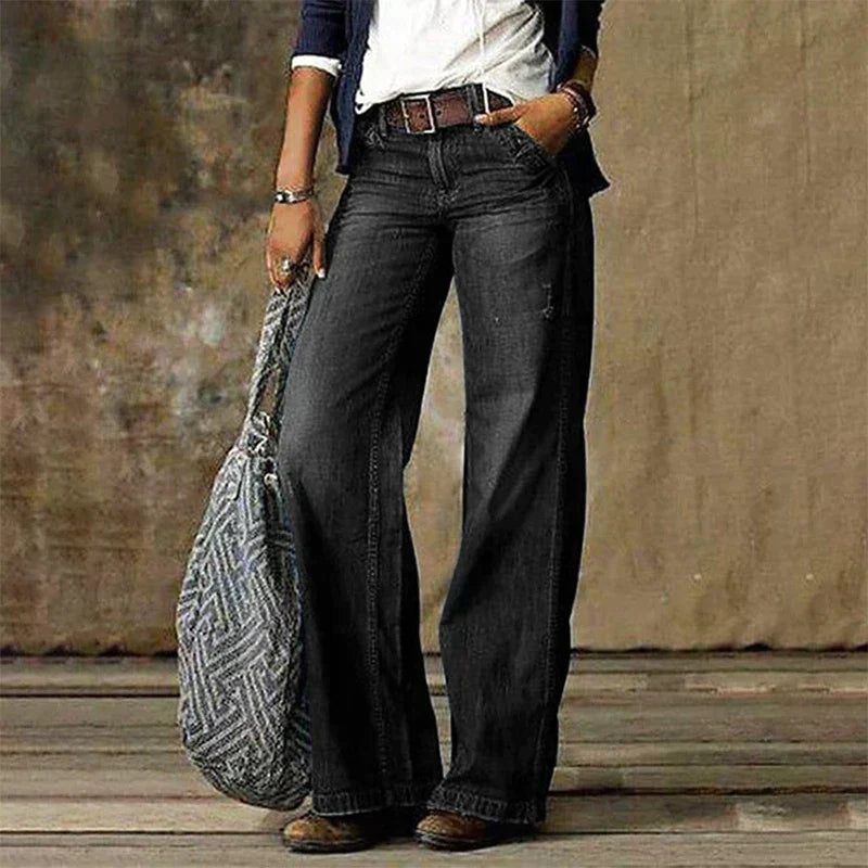 Afslappede damejeans med løs pasform for maksimal komfort og en moderne, trendy baggy stil til hverdag.