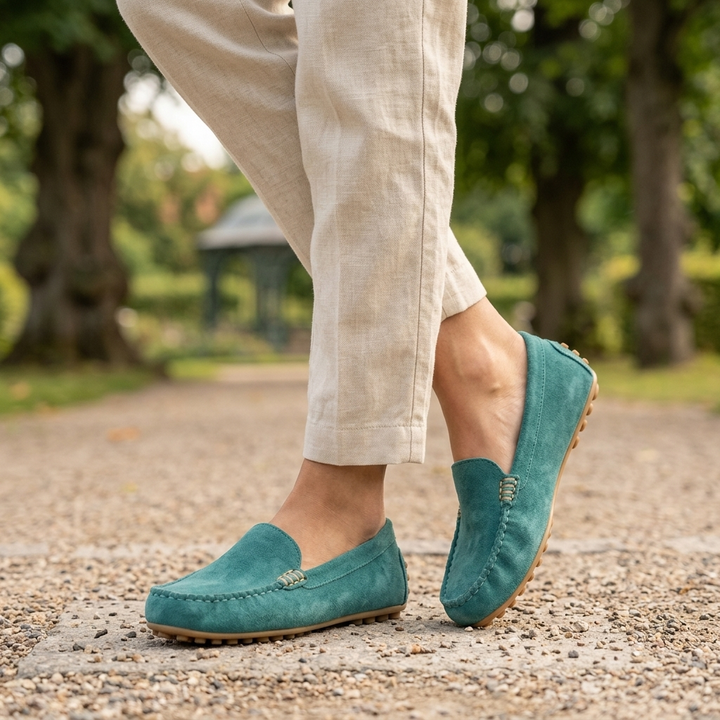 Dame ortopædiske loafers med skridsikker sål for ultimativ komfort. Perfekt til hverdagsbrug.