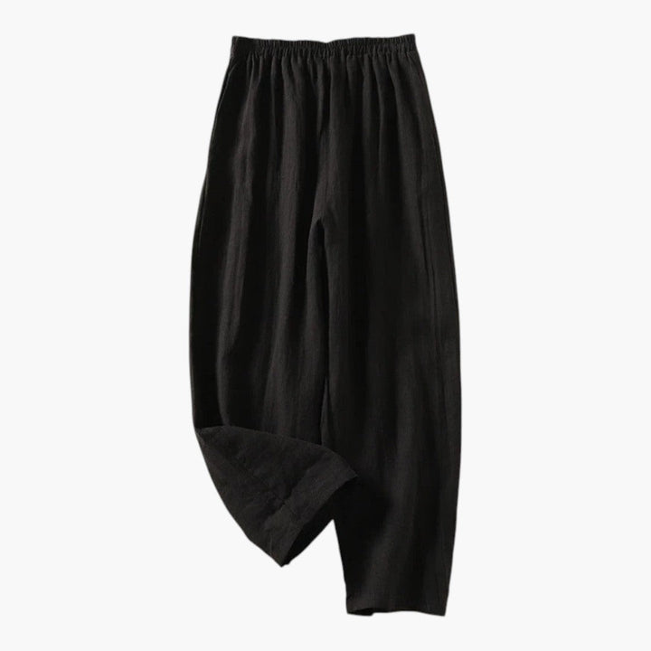 Stilfulde damebukser i let linned med elastisk talje for optimal komfort og en afslappet sommerstil.