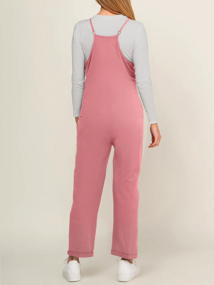 Komfortabel kvinders jumpsuit med elastisk talje, perfekt til weekendudflugter.