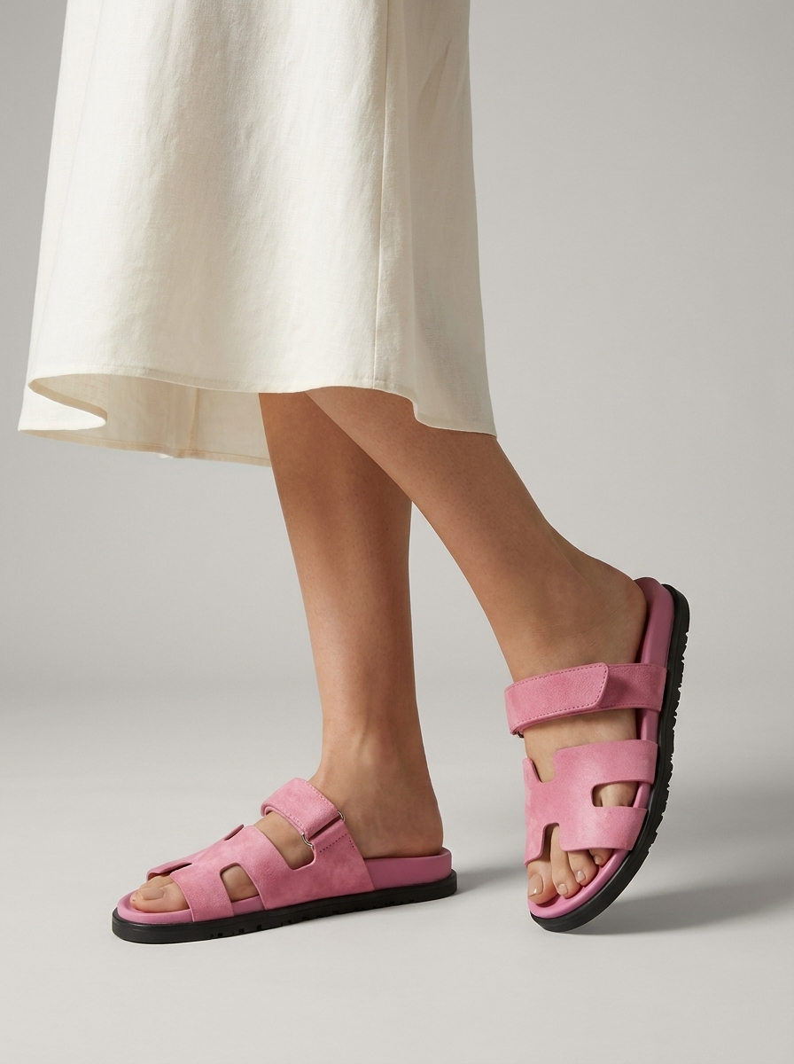 Alsidige unisex sandaler med bred rem til strand, by og afslapning derhjemme.
