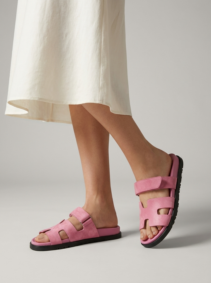 Alsidige unisex sandaler med bred rem til strand, by og afslapning derhjemme.