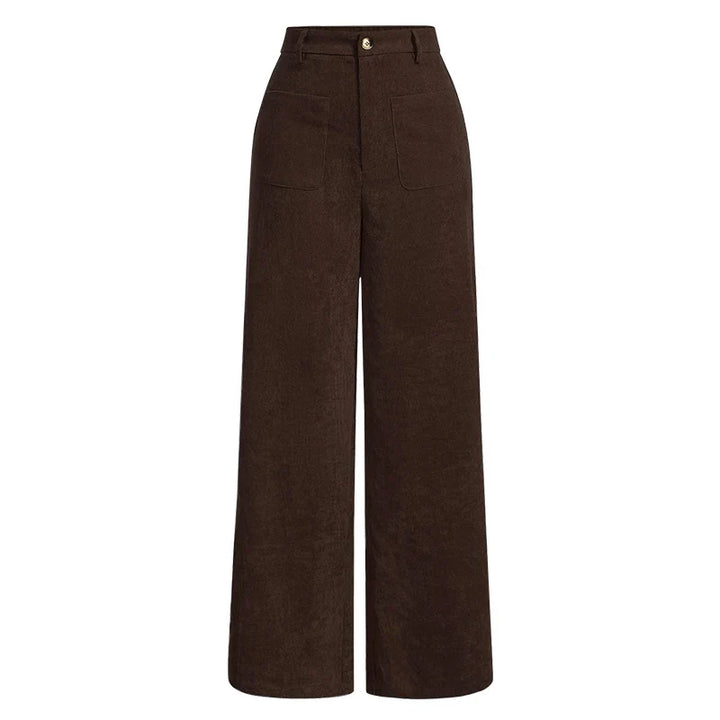 Alsidige, komfortable damejeans med høj talje, lommer & knapper; en stilfuld tilføjelse til garderoben.