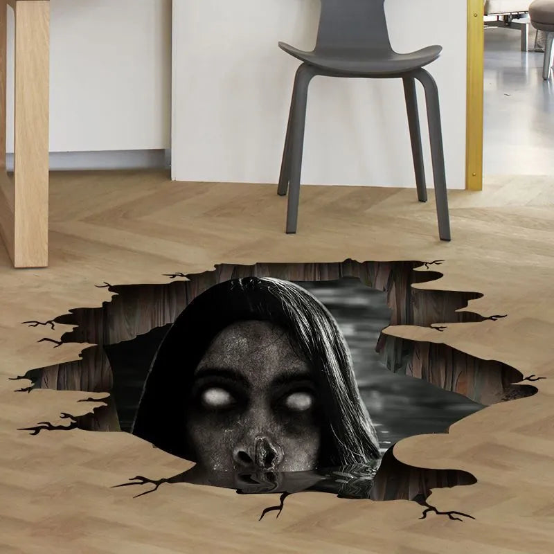 Levende 3D vægklistermærker med Halloween tema, der forvandler ethvert rum til en festzone.