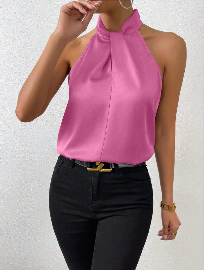 Kvinders top med snoet hals, et must-have for den modebevidste kvinde.