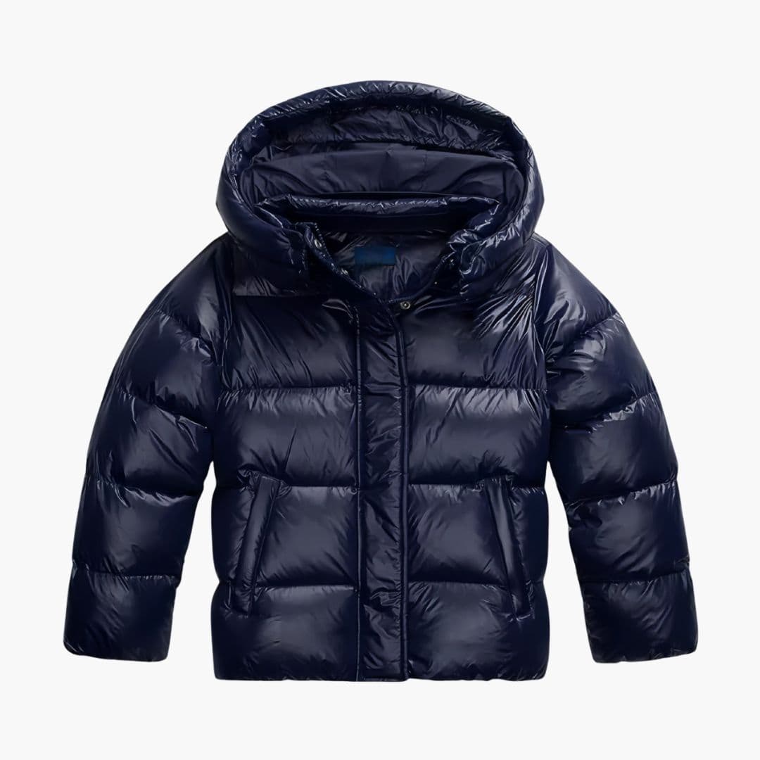 Quiltet damejakke med hætte og lommer foran. Ideel til efterår og vinter, casual mode.