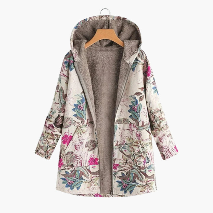 Dame vinterjakke med hætte & varmt fleecefor. Perfekt casual jakke til kulden.