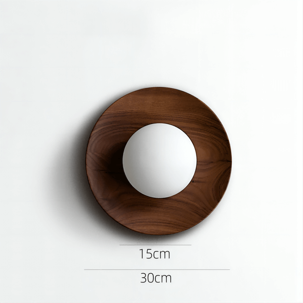 Minimalistisk Væglampe Hvid Naturtræ