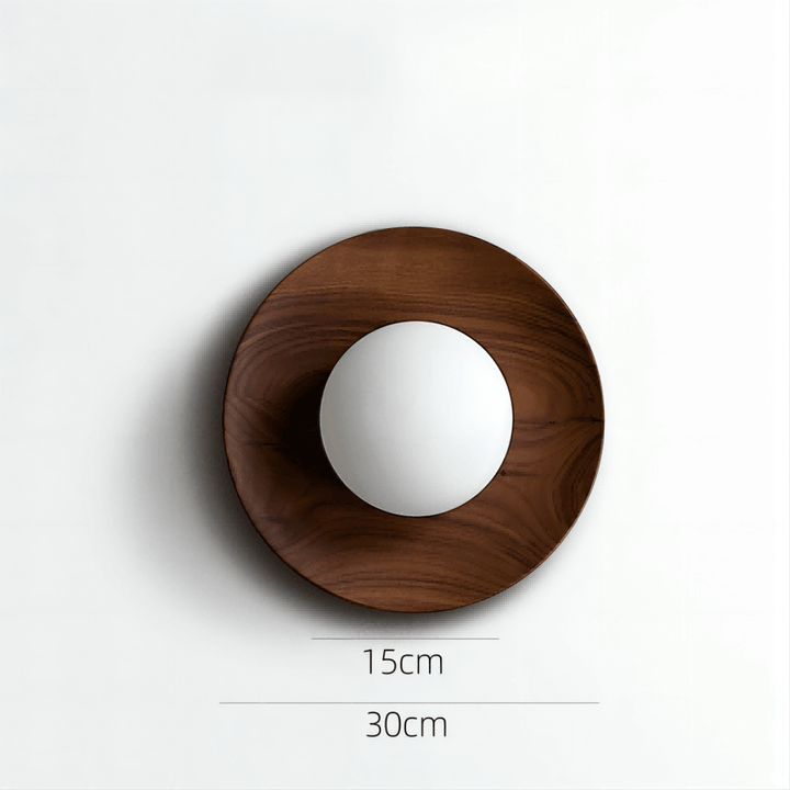 Minimalistisk Væglampe Hvid Naturtræ
