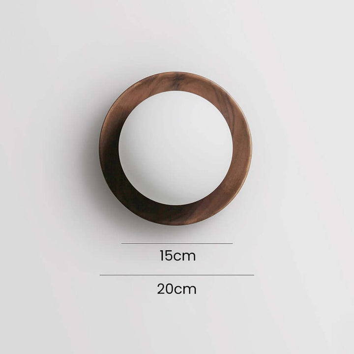 Minimalistisk Væglampe Hvid Naturtræ
