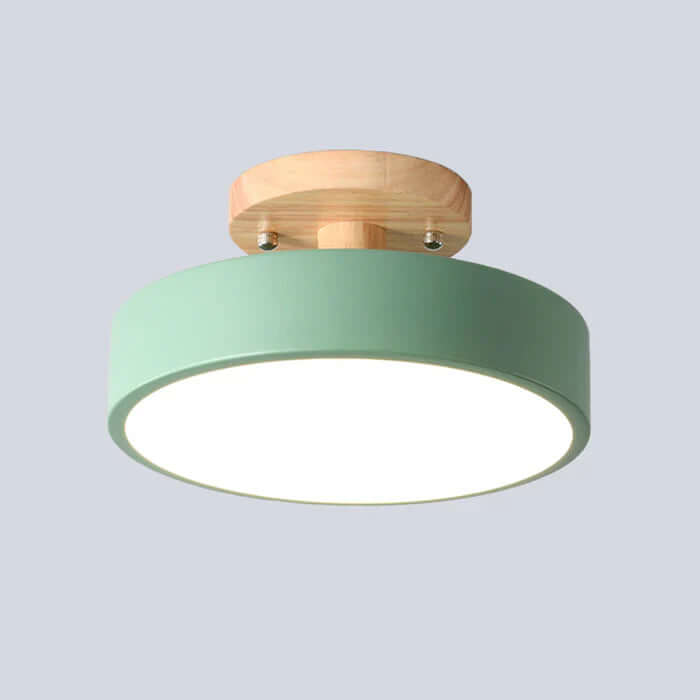 Moderne LED Loft Plafondlampe i Skandinavisk Træ