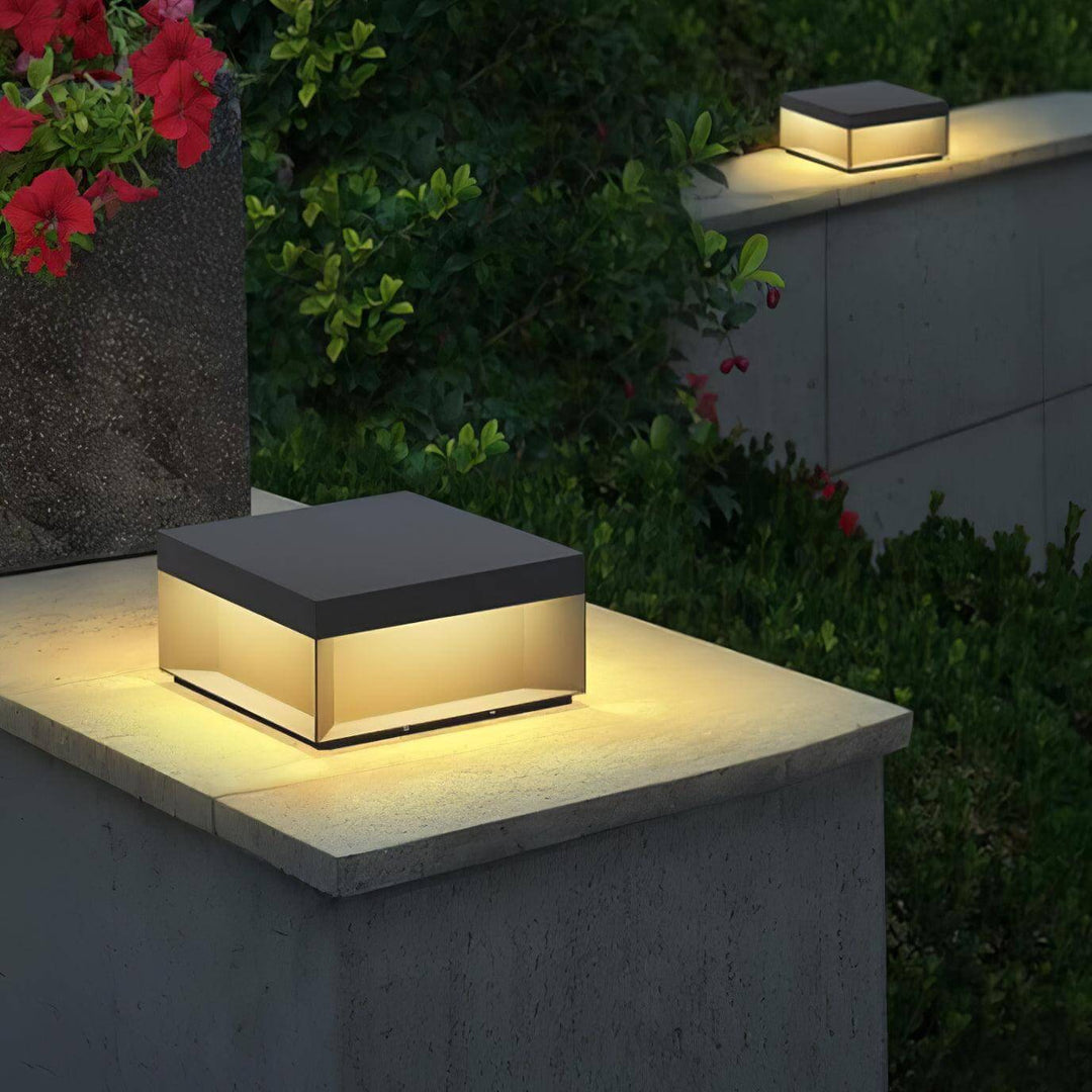 Solar udendørs pullertlampe - vejrbestandig