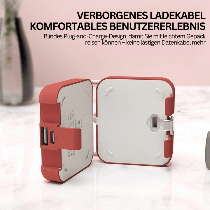 Kompakt sammenfoldelig powerbank 4000mAh