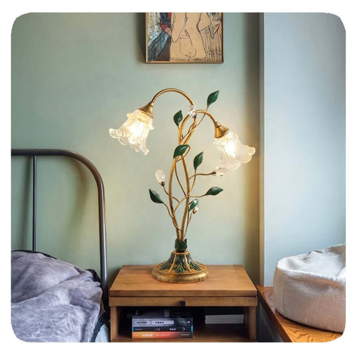 Blomsterbordlampe i vintagestil 45x55cm
