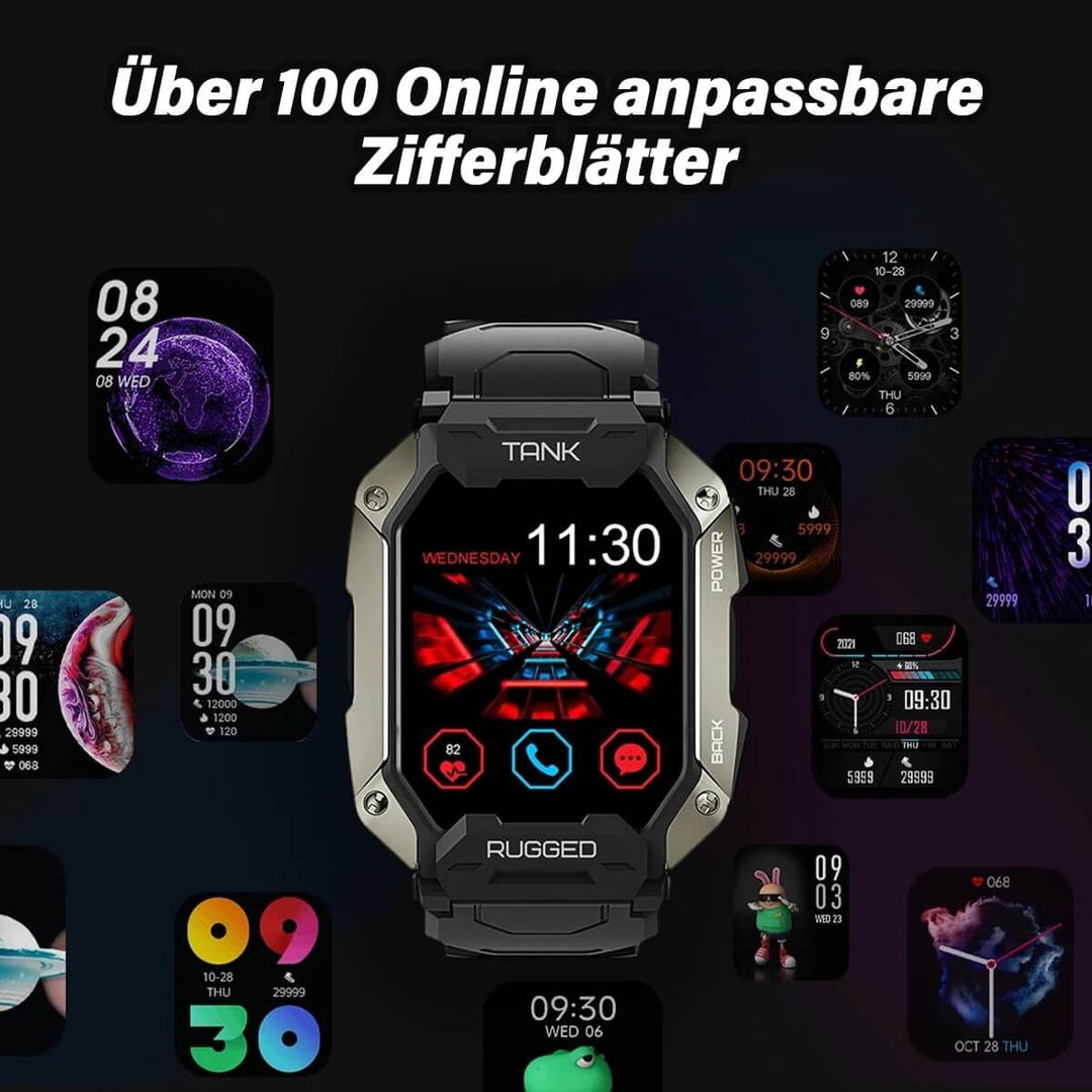 Robust Smartwatch med AMOLED-Display