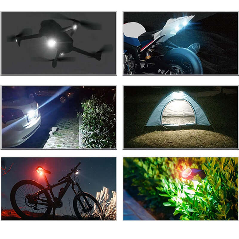 LED Lommelygte, 7 Farver, 7 Tilstande, Vandtæt