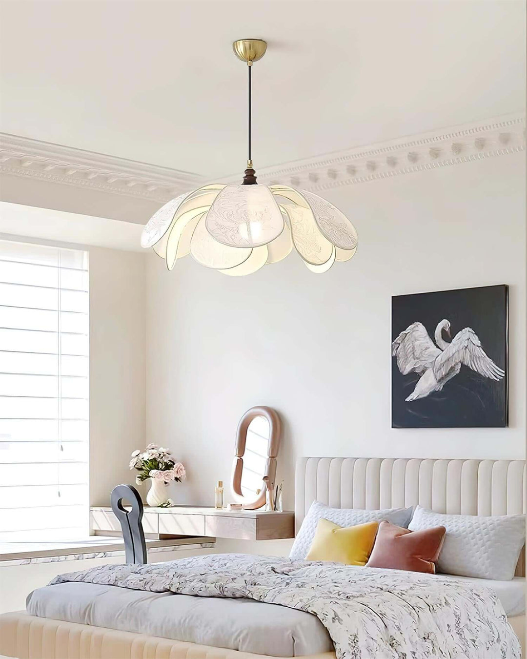 Moderne loft blomster pendellampe
