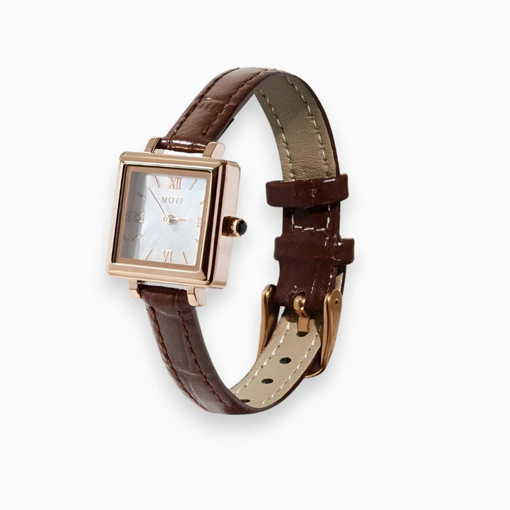 Abrikos Firklant Armbåndsur - Elegant Stil